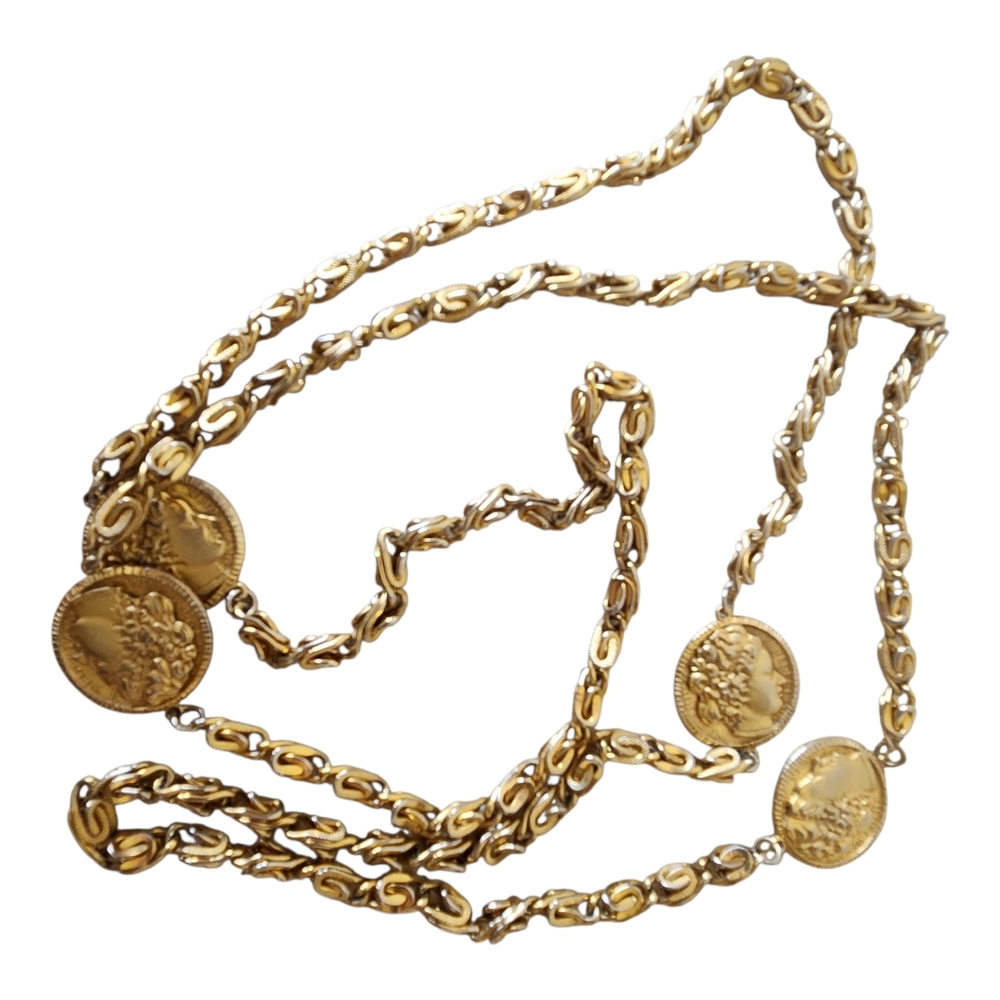 Gold Coin Layered Necklace - Women Jewelry - Picture 4 of 7